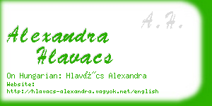 alexandra hlavacs business card